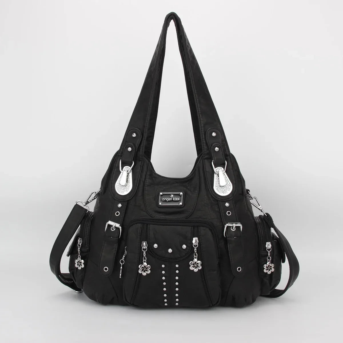 Vintage Bag Women Fashion Handbags PU Leather Shoulder Bags Female Satchel Big-capacity Shoulder Purse Bag Bolsa Feminina