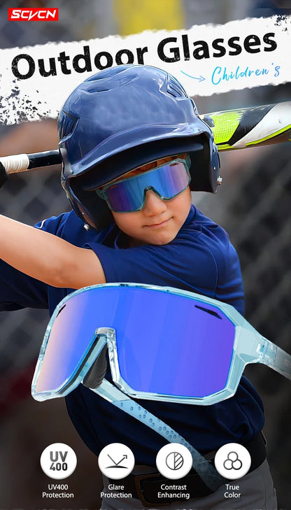 Boys Bike Sunglasses Child Cycling Glasses for Kids UV400 Girls Small Size Glasses Fashion Outdoor Sports Protection 2026