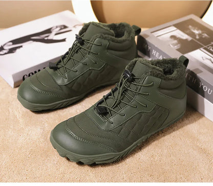 New Winter Booties Outdoor Waterproof Barefoot Boots For Men Ankle Boots Plush Warm Snow Shoes Non-slip Casual Sneakers Big Size