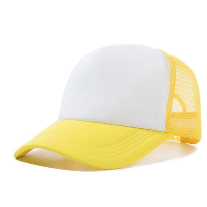 Mesh Baseball Cap Adjustable Snapback Hats For Women Men Unisex Hip Hop Trucker Cap Dad Hat Sponge Soft Breathable Black
