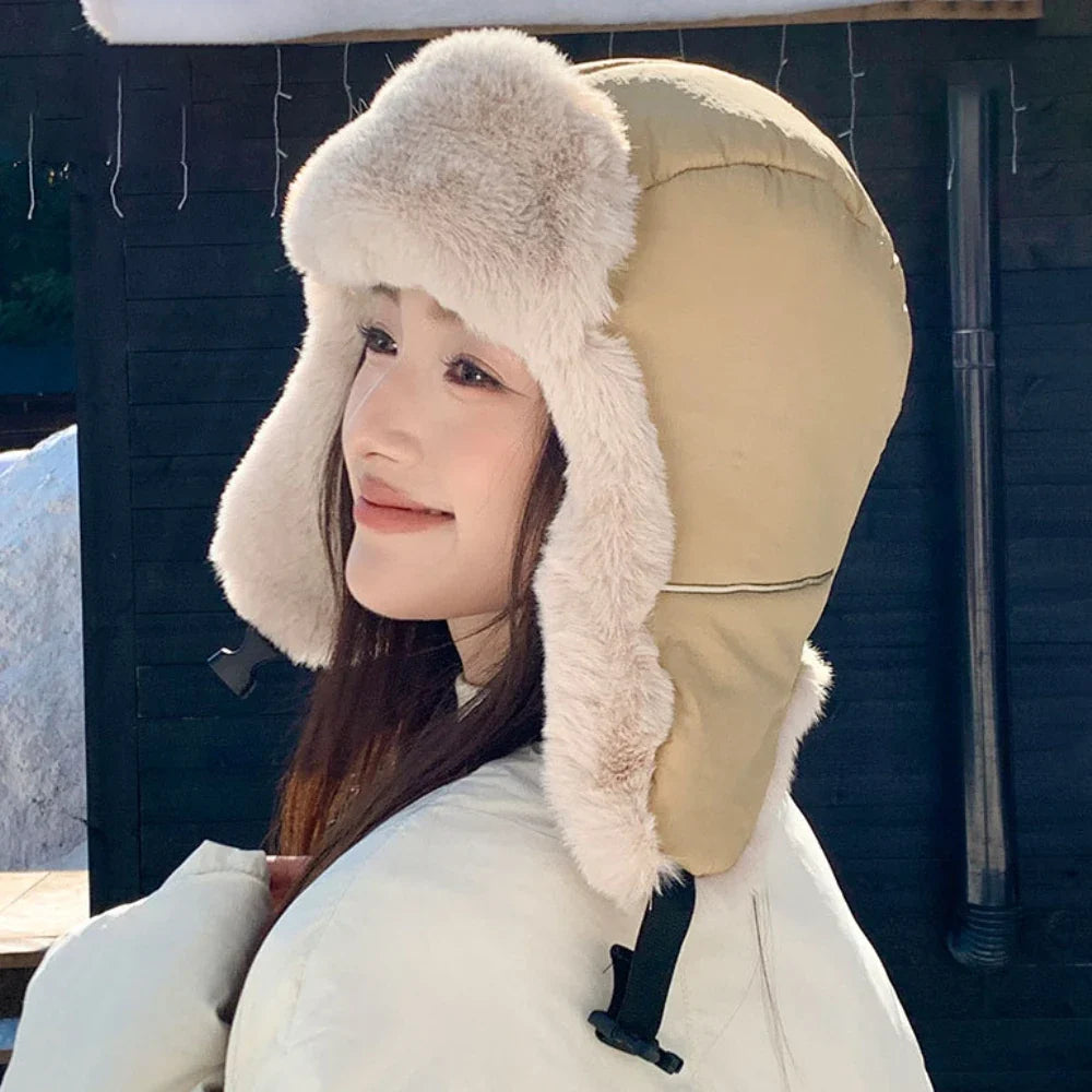 Russian Hat Ushanka Men Women New Thick Warm Winter Fur Hat Windproof Snow Ski Trapper Earflap Cap Male Female Bomber Hat