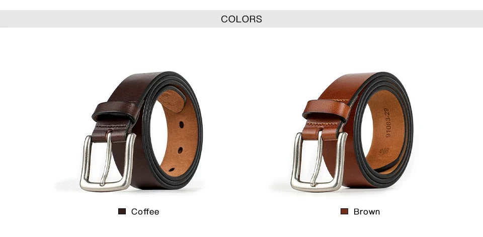 Belts Women Genuine Cow Leather Solid Color Silver Buckle Retro Style Ladies Accessories Waistband Handmade 91083