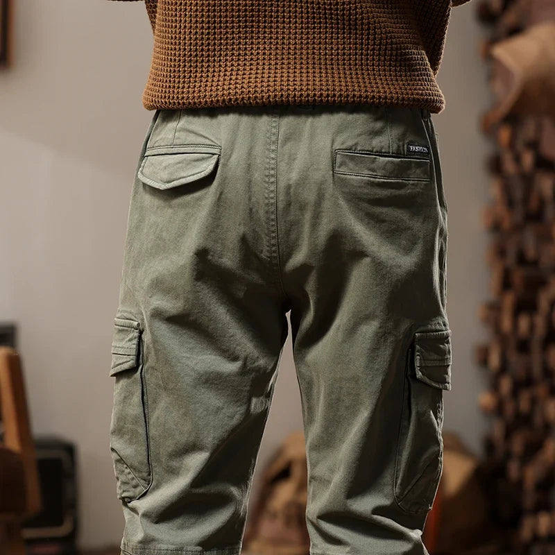 New Men Fashion Military Cargo Army Pants Slim Regualr Straight Fit Cotton Multi Color Camouflage Green Yellow Trousers BL7606