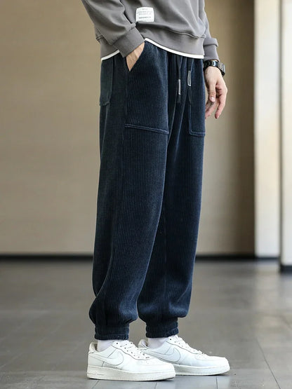 Pants Men Loose Fit Baggy Sweatpants Casual Fashion Streetwear Trend Autumn Winter Harem Joggers Trouser Male Plus SIze
