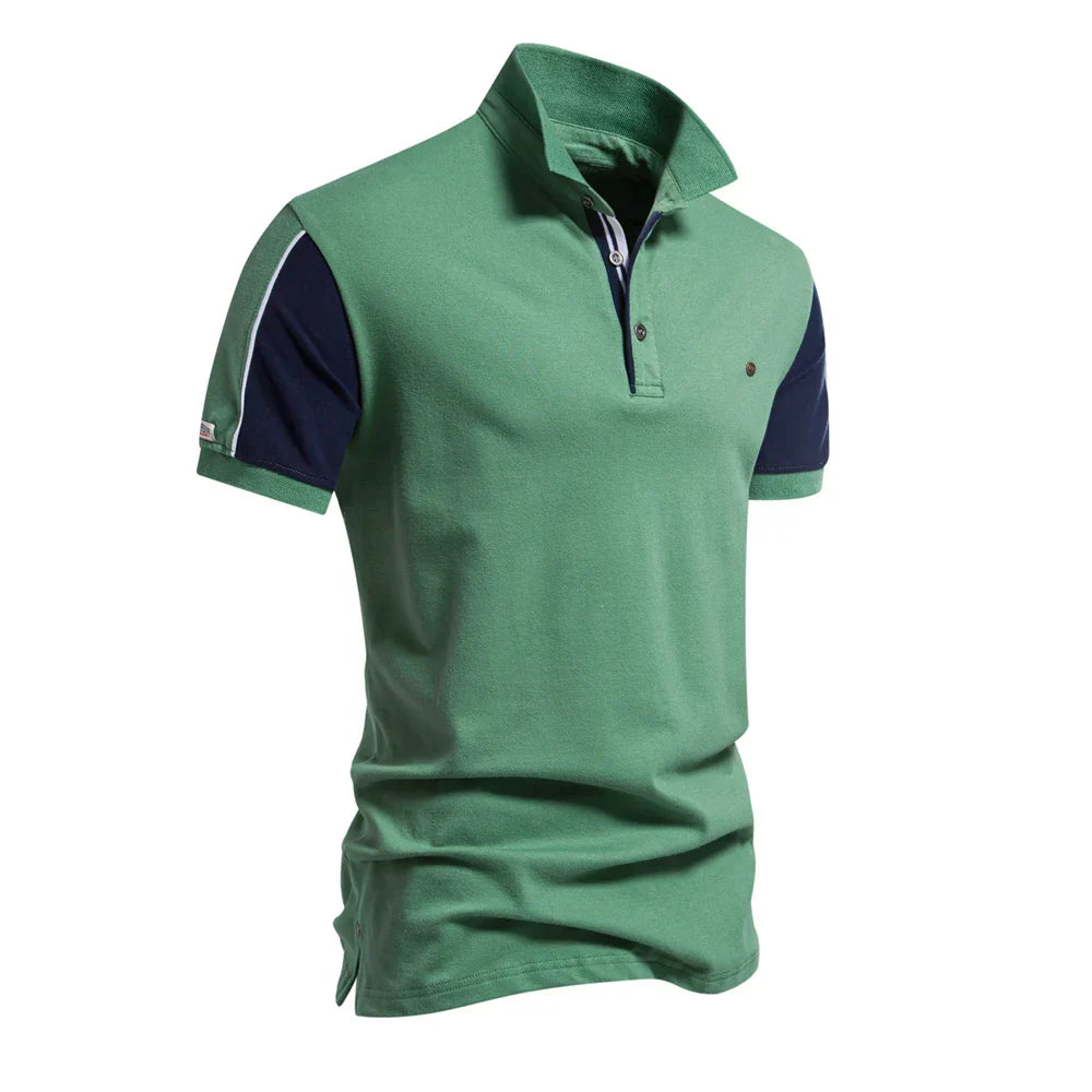 2024 New Summer Patchwork Polo Shirt For Men Brand Quality Short Sleeve Baseball Mens Polos