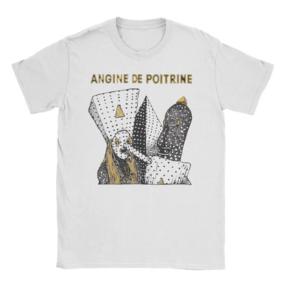 Printed Angine De Poitrine Rock Band T Shirt For Unisex  Cotton T-shirts Short Sleeve Clothes