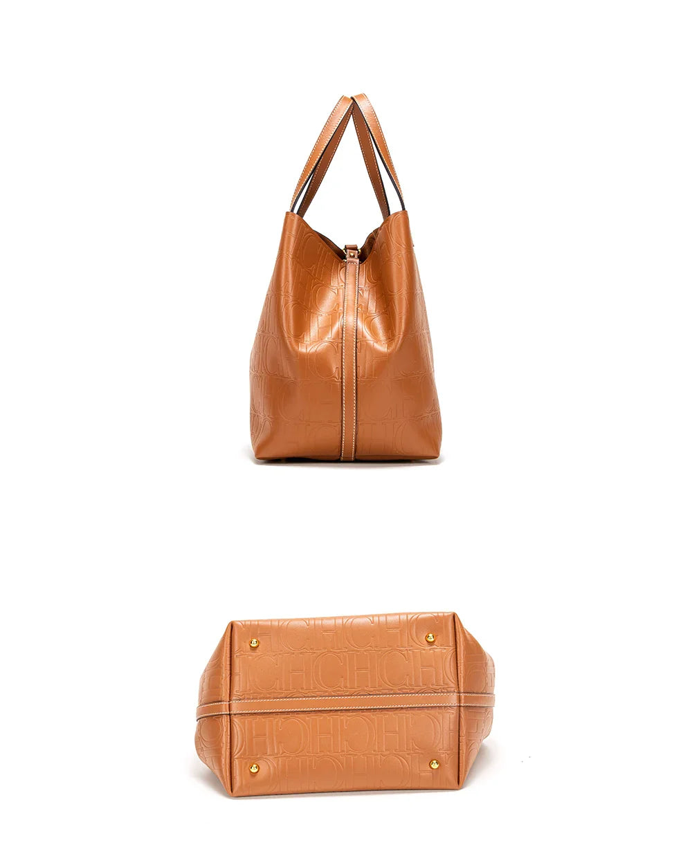 Classic Retro Fashion Simple Hundred Casual Exquisite Solid Color Elegant Large Capacity Ladies Handbag