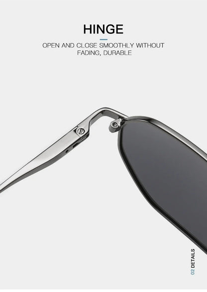 Retro Small Polygon Polarized Sunglasses Women Metal UV400 Sun Glasses Men Anti-Glare UV400 Goggles Driving Eyewear