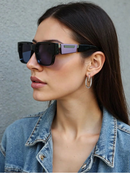Retro Sunglasses Women Trendy Vintage Square Sunglass Men Fashion Glasses Shades Luxe Lunette Soleil Femme Gafas De Sol Hombre