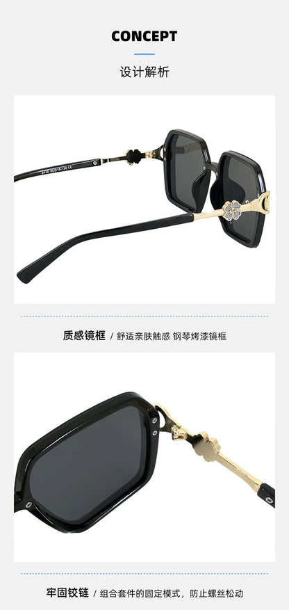 2025 New Sunglasses Ladies Glasses Alloy Legs with Diamound Sunglasses Women Luxury Gafas De Sol UV400