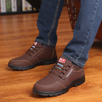 Winter Men Boots Waterproof Snow Boots Warm Fur Casual Men Shoes Antislip Ankel Boots Plush Cotton Shoes 2024