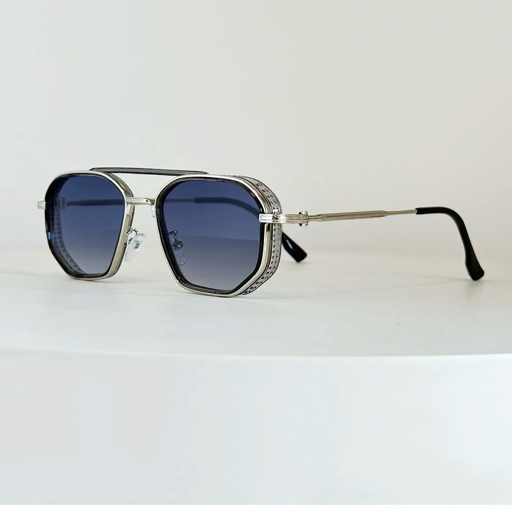 Vintage New Square Sunglass Men Fashion Steampunk Sunglasses Women 2025 Retro Glasses Gafas De Sol Hombre Lunette Soleil Femme