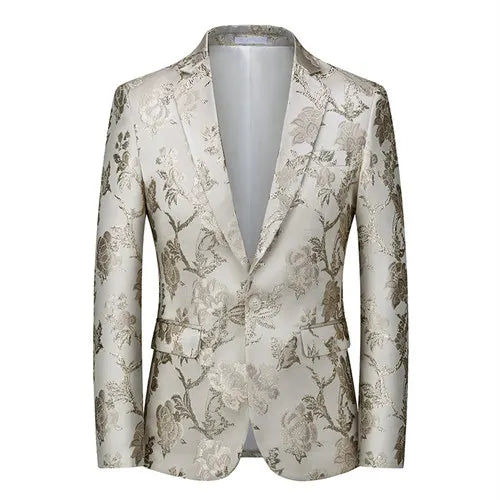 2026 New Men's Pink Embroidered Suit Jacket, Wedding Party Dress Coat, Fashionable Slim Male Blazers, Asian Size M-5XL 6XL