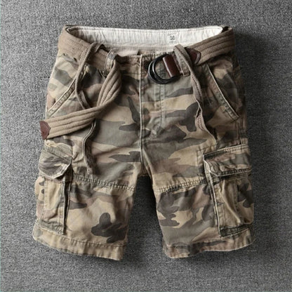 Cargo Short Men 2024 Fashion Brand Designer Summer Hot Luxury Quality Breeches Male Cotton Retro Camouflage Military Camo Shorts