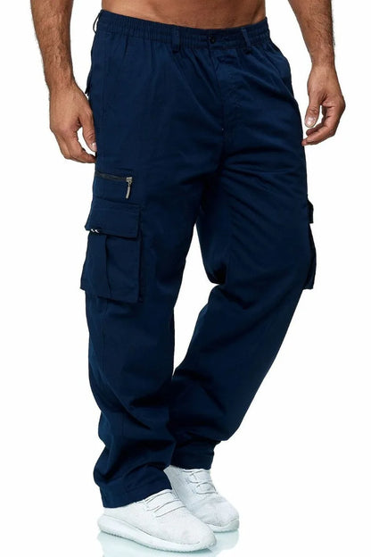 Men's Outdoor Work Elastic Casual Pants Flexible Multi Pocket Work Pants Men's Fashionable Versatile Casual Pants
