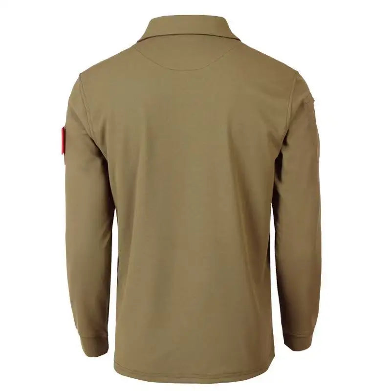 Men's Quick Dry pullover Long Sleeve Shirts Summer Plus Size Breathable Clothes Tactical Elastic Plain Turn-down T-shirts