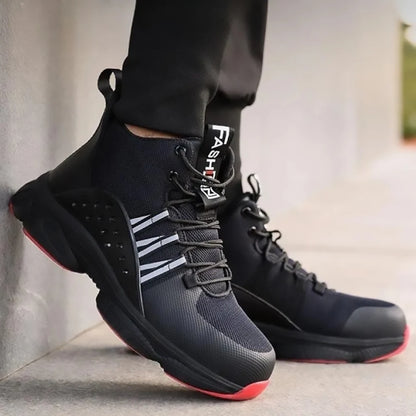 Safety Shoes Work Shoes Steel Toe Men Puncture-Protective Work Boots Indestructible Safety Lightweight