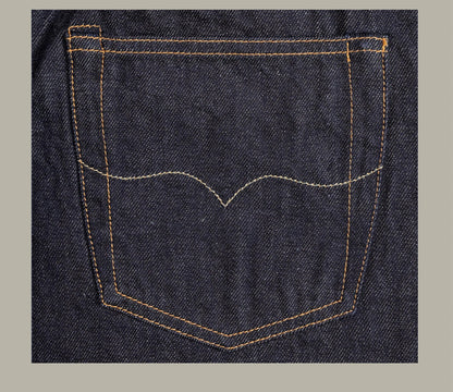 American Pants Men's Summer Thin 12oz Loose Straight Selvedge Denim Jeans 634 Version