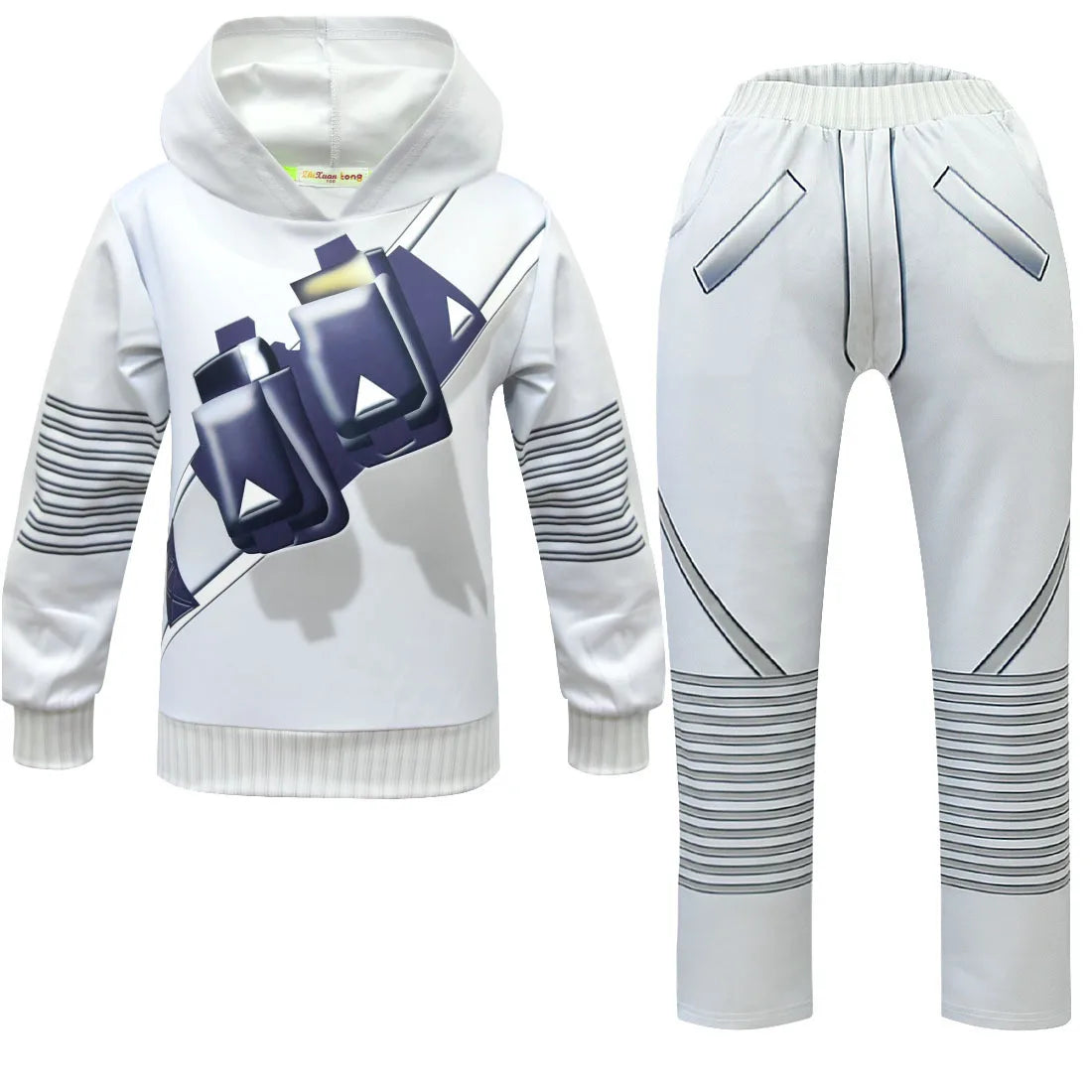 Kids Electronic Sound Singer DJ Marshmello Costume Girls Boys Halloween Christmas Cosplay Party Costume Hoodie set