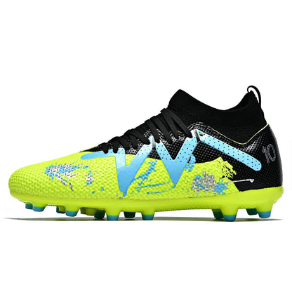 AG FG Athletic Soccer cleats PU Fabric Comfort Upper TPU Anti-slip Long Studs Sole Reliable Quality Adult Kids Training Shoes
