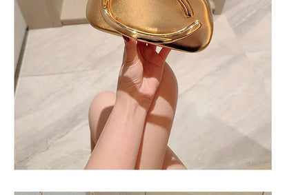 Gold Metal Closure Box Clutch Bag Women Evening Wedding Party Cute Purse Bag Handbag Dark Red Beige 2025 Spring New Fashion Ins
