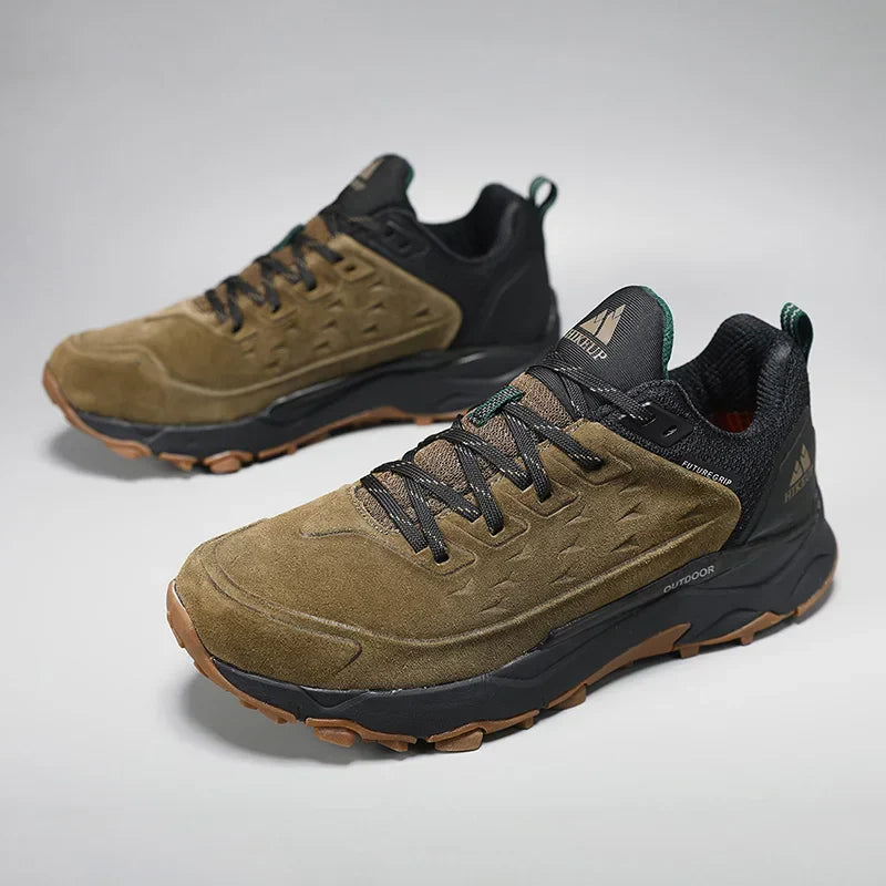 Hiking Shoes for Men Outdoor Sports Camping Hunting Walking Shoe Suede Genuine Leather Breathable Sneaker Non-slip