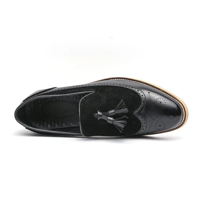 Men Business Dress Casual Fashion Elegant Formal ShoesSlip-on Evening Dress Loafers Party Tassel Leather Shoes Wedding Shoes
