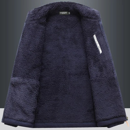Winter Thicken Polar Fleece Jacket Warmth Windproof Full Zip Up Coat Multiple Zipper Pockets Outdoors Plus Size Jackets Outwear