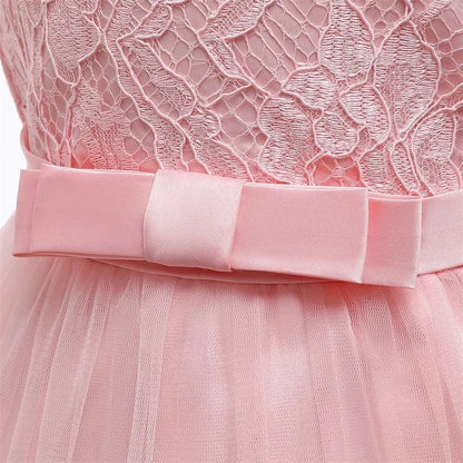 Children's Elegant Dresses For Girls Baby 1st Birthday Party Dress Girls Princess Skirt Kids Lace Vestidos 0-24Months