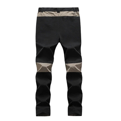 Outdoor Quick Drying Pants For Men Sports Breathable Spring Hiking Pants Elastic Casual Camping Fishing Trousers Splicing Colors