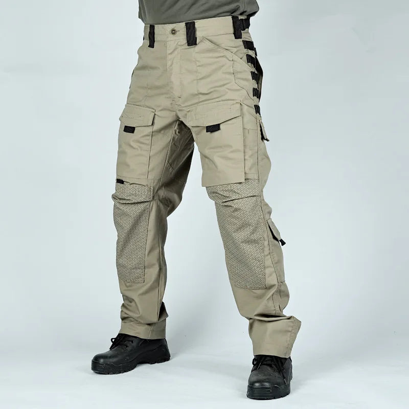 Men Military Tactics Pants Quick Dry Tactical Cargo Pants Wear-Resistant Multi-Pocket Men's Trousers Loose Combat Work Pant Male