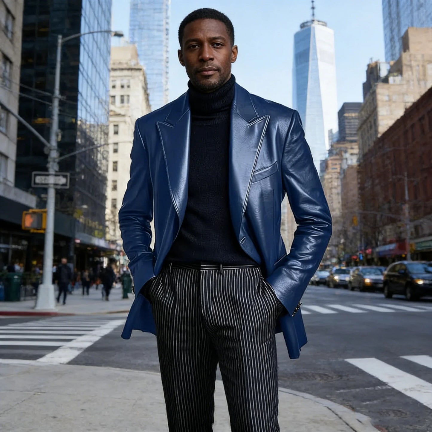Men's Dress Leather Jacket Burgundy Luxury Slim Fit Notchde Lapel Flap Pocket Retro Soft Sport Coat For Business Casual