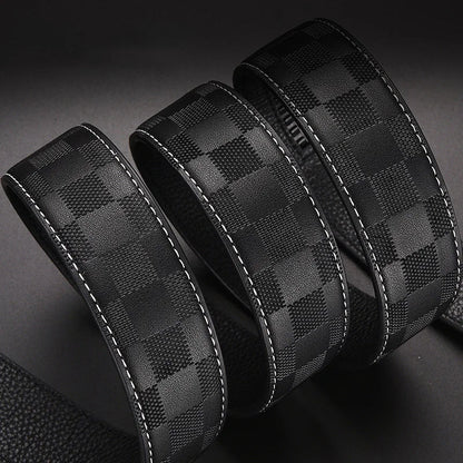 Brand Luxury Belt for men, Genuine Leather Automatic Buckle Adjustable Belt Fashion Style Golf Belt Luxury Gifts for Men