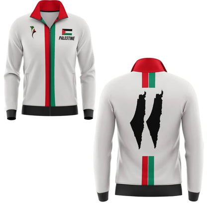 2025 New Palestine Football Zip Up Jacket Unisex Palestinian Jersey Jackets Kid's Outwear Gifts Wholesale Unisex Coat Tracksuit