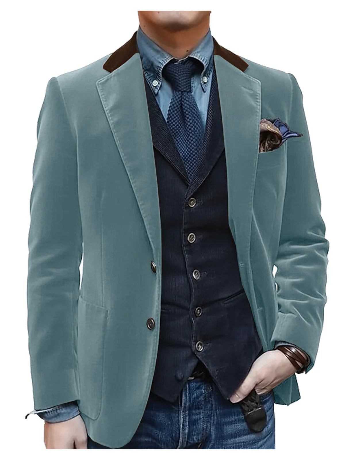 Vintage Red Velvet Suit Blazer For Men Elegant Casual Sports Jacket Man Jackets Mens Clothing Men's Male Coats