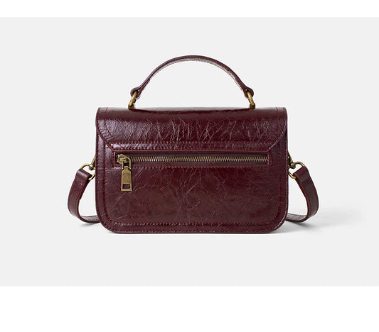 Women's Genuine Cow Leather Shoulder Bags Ladies Fashion Versatile Designer Luxury Crossbody Bag Female Retro Handbags for lady