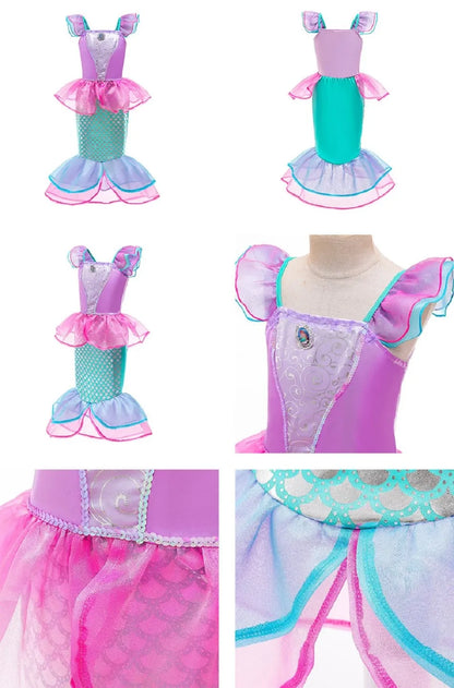 Kids Encanto Mirabel Isabela Dolores Costume Girls Elsa Belle Rapunzel Mermaid Carnival Cosplay Dress Children Princess Clothes
