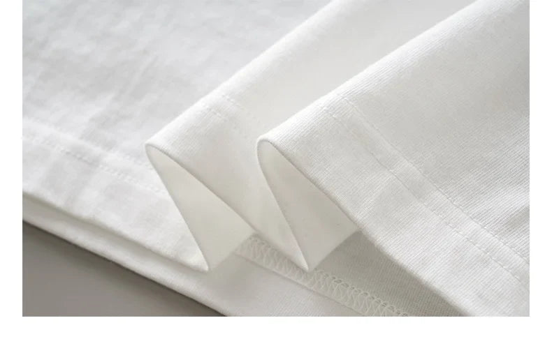8.1Oz 230gsm Men's Pure Cotton T Shirts 2025 Summer New Oversizes Solid Color T-Shirts for Men and Women Customizable