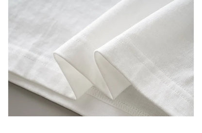 8.1Oz 230gsm Men's Pure Cotton T Shirts 2025 Summer New Oversizes Solid Color T-Shirts for Men and Women Customizable