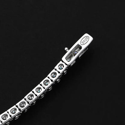 Moissanite Tennis Necklace for Woman Wedding Jewely with Certificate 925 Sterling Sliver Plated 18k White Gold Necklace