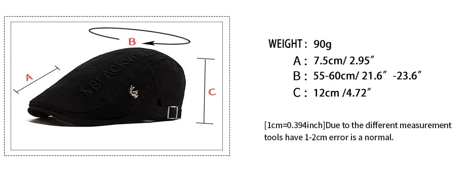 Men Beret Fashion Rabbit Embroidery Flat Caps Spring Summer Visor For Male Fashion Vintage Newsboy Cap Casual Berets Adjustable