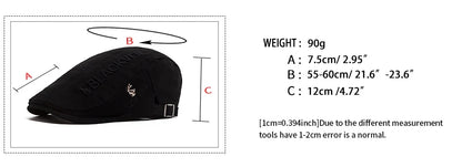 Men Beret Fashion Rabbit Embroidery Flat Caps Spring Summer Visor For Male Fashion Vintage Newsboy Cap Casual Berets Adjustable