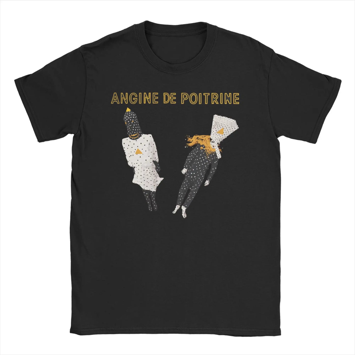 Printed Angine De Poitrine Rock Band T Shirt For Unisex  Cotton T-shirts Short Sleeve Clothes