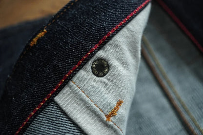 Mens Jeans Selvedge Denim Jeans for Man Silver Button Loose Fit Handmade 15 Oz