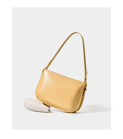 Genuine leather red shoulder bag woman minimalist crossbody bag cowhide luxury handbags female luxury bag armpit bag
