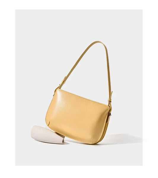 Genuine leather red shoulder bag woman minimalist crossbody bag cowhide luxury handbags female luxury bag armpit bag