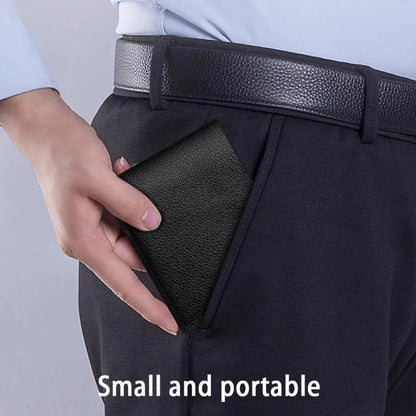 Portable Super Slim Soft Wallet Men's Frosted Leather Wallet PU Mini Credit Card Multi-Slot Coin Pocket Thin Small Short Wallets