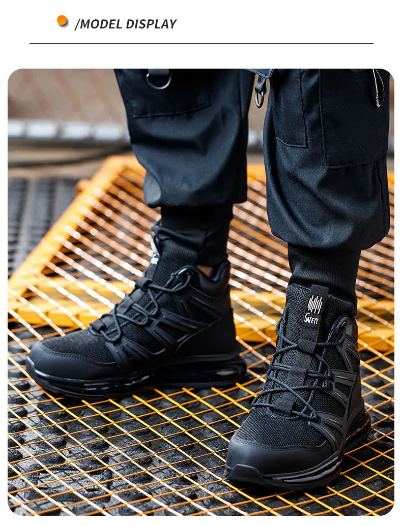 37-50 Fashion 2024 New Safety Shoes Men Anti-smash Work Shoes Anti Slip Indestructible Shoes Protective Sneakers Men Boots