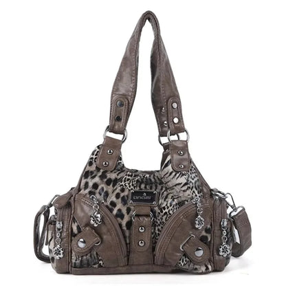 Vintage Women Handbags Soft Bag Small Top-handle Purse Fashion Satchel Multi-Pockets Shoulder Bag Hobos Phone Pack Tote Bag
