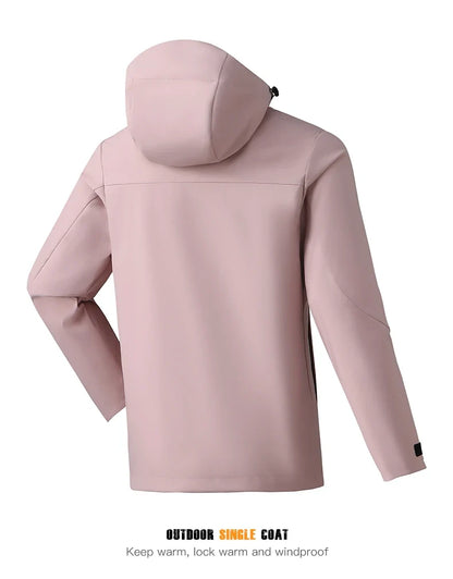 Women Men Waterproof Jacket Hiking Camping Trekking Windbreaker Unisex Outdoor Sporty Rain Coat Hooded Climbing Clothes